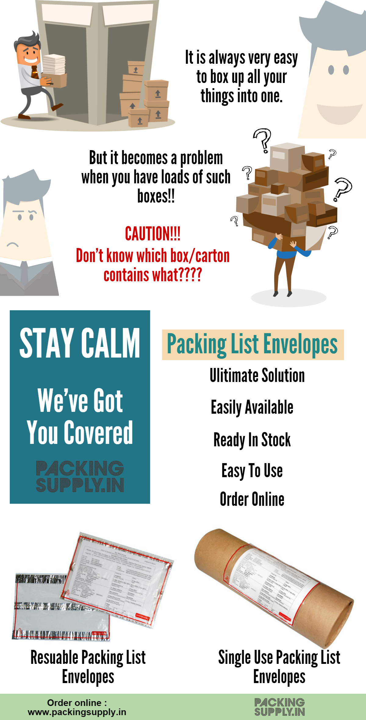 Packing List Envelopes