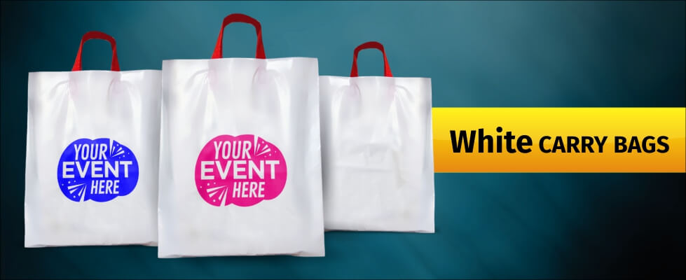 Customized Plain White Shopping Carry Bags