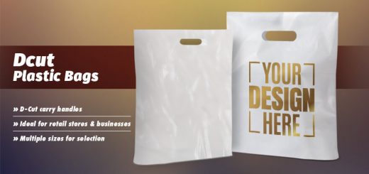 Plastic d cut retail carry bags for exhibition, events & promotion