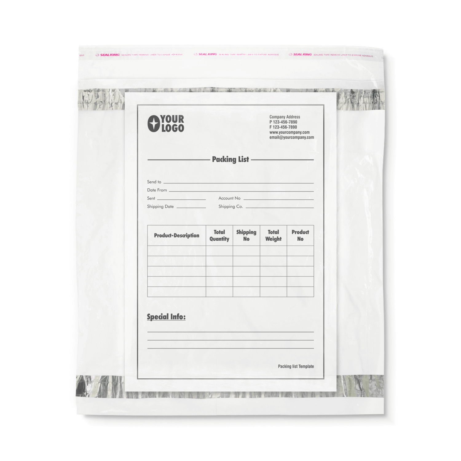 get 10 x 12 reclosable packing list envelopes online with fast