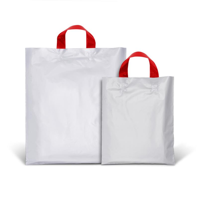 Small White Plastic Die Cut Bag 300 x 210 Pack 100 | QIS Packaging