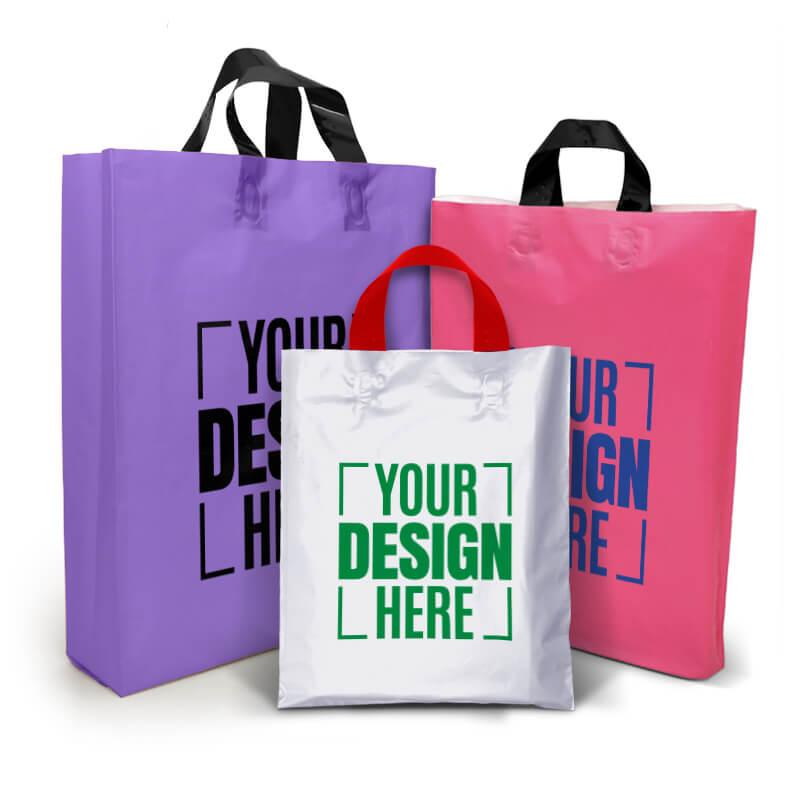 Custom Printed Plastic Carry Bags & D Cut Carrier Bags Online For Retail  and Merchandise Store